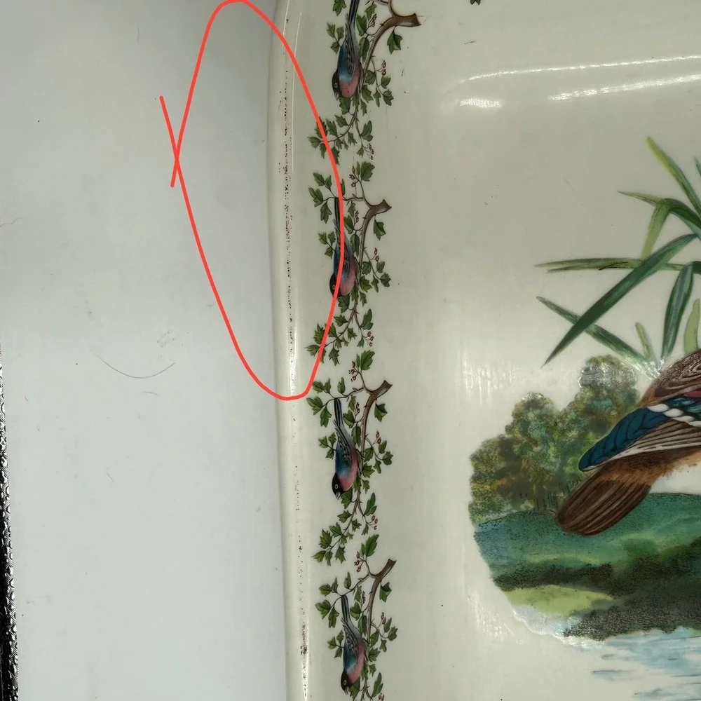 Portmeirion Pottery Serving Dish Wood Duck Anas Spousa‎ England-marks